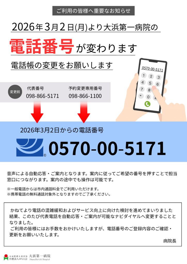 【ナビダイヤル】患者様向け